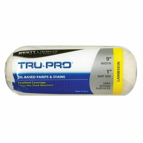 Purdy Tru-Pro 578110900 Roller Cover, 1/2 in Thick Nap, 9 in L, Lambskin Cover 559110900